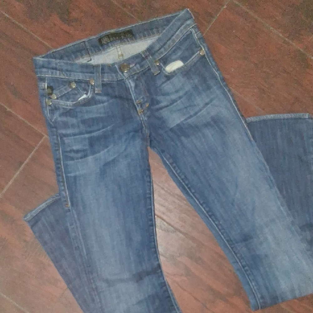 Rock & Republic Women's Straight Leg Blue Jeans
